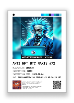 Anti NFT BTC Maxis